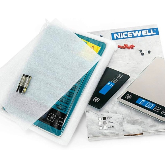 NIB Nicewell Food Scale, 22lb Digital Kitchen Scale for Cooking Baking, silver - Picture 8 of 9